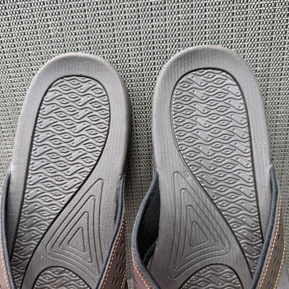 Hobibear Mens Size 45/11.5 US Gray/Orange Flip Flops Non-Slip Sole Sandals - Picture 5 of 8